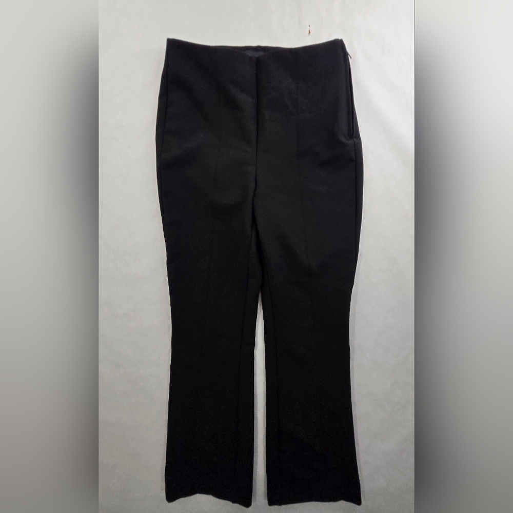 Zara Black Pants  Womens size  Small With Side Zip Polyester Blend